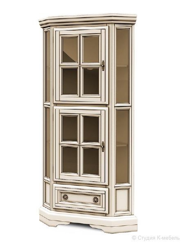 Шкаф с витриной угловой «Сальвина» СКМ-003-51