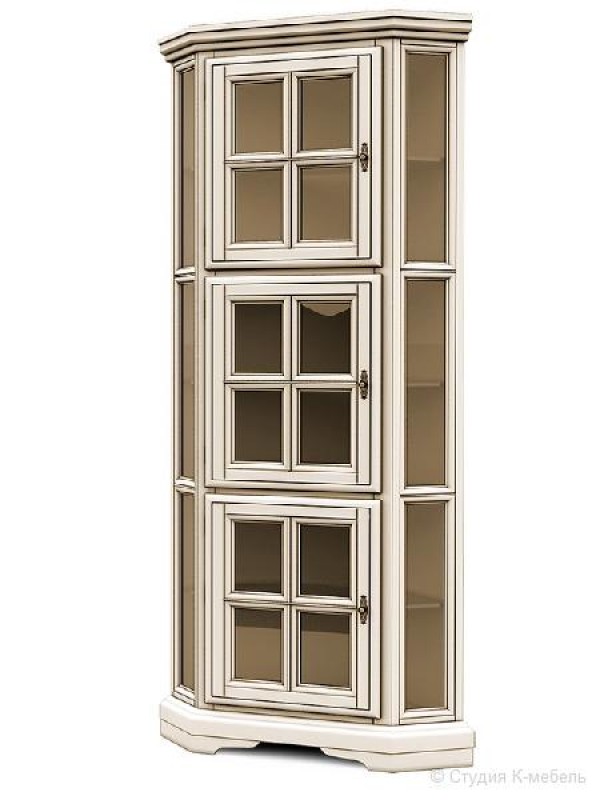 Шкаф с витриной угловой «Сальвина» СКМ-003-52
