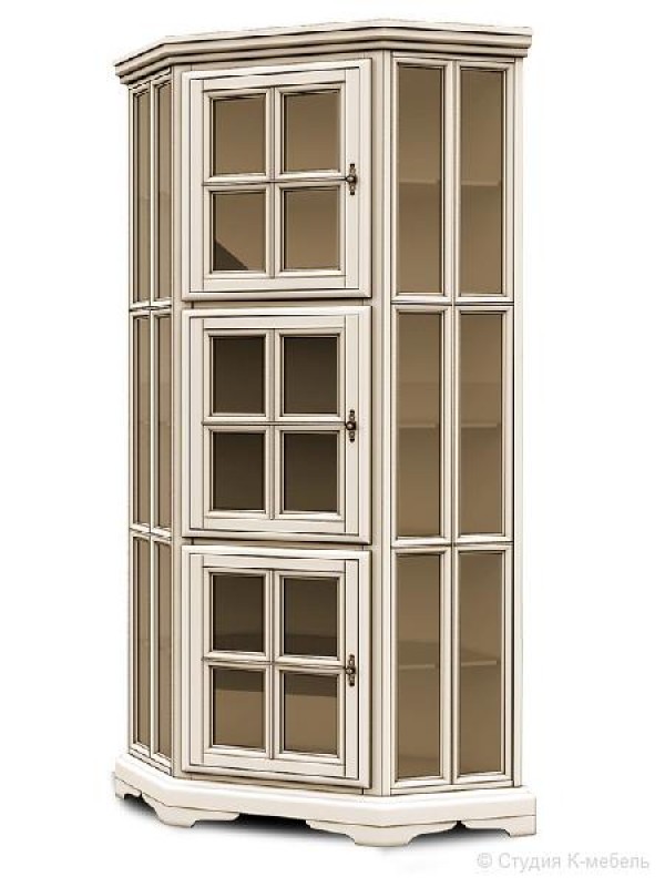 Шкаф с витриной угловой  «Сальвина» СКМ-003-53